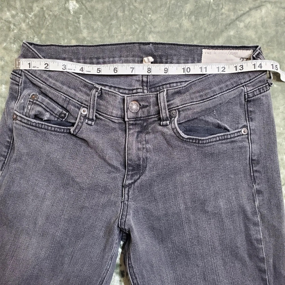 Rag & Bone Black Distressed Boyfriend Jeans - Picture 2 of 9